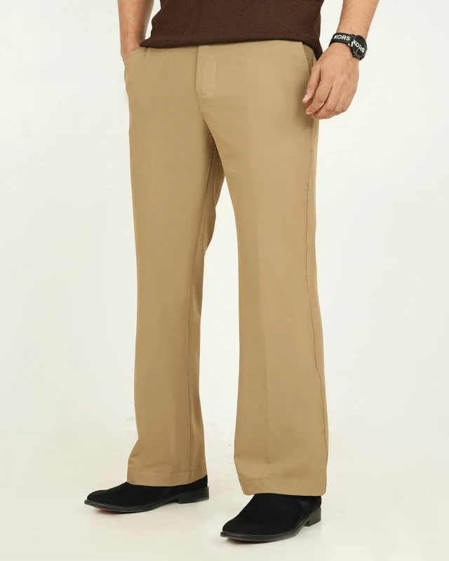 Premium Adjustable Formal Boot Cut Pant - Brown