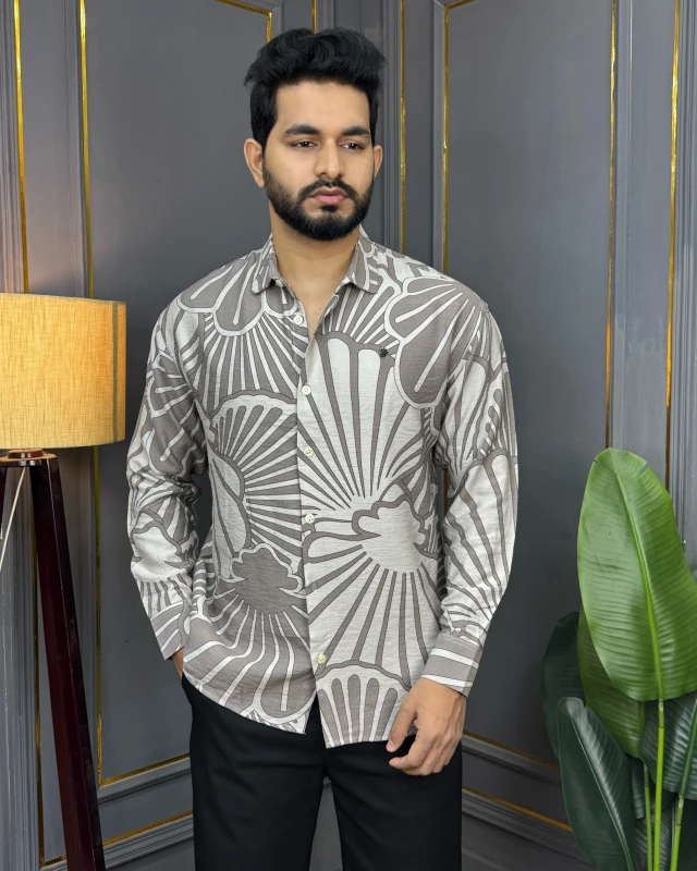 Premium Printed Comfy Full Sleeve Shirt - 04