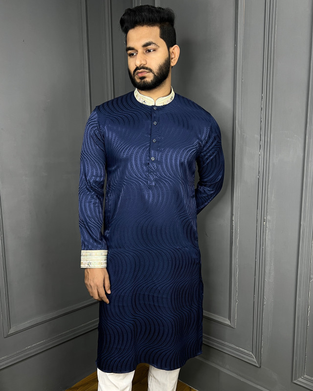 Premium Quality Jacquard Fabics Slim Fit Panjabi