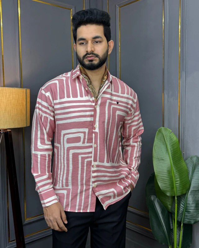 Premium Printed Comfy Full Sleeve Shirt - 06