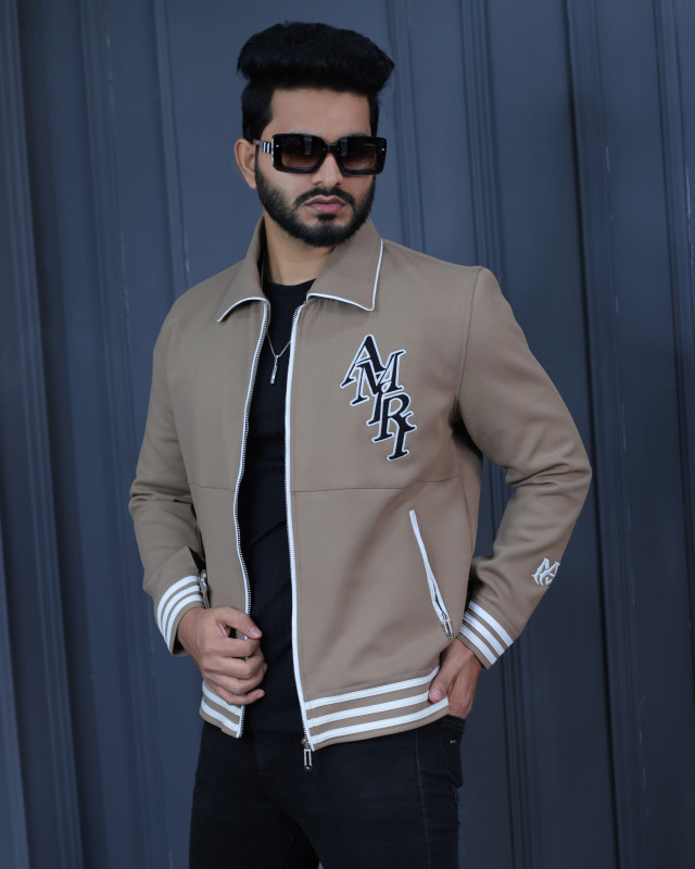 Premium Quality Amiri Embroidery Sacket - Brown