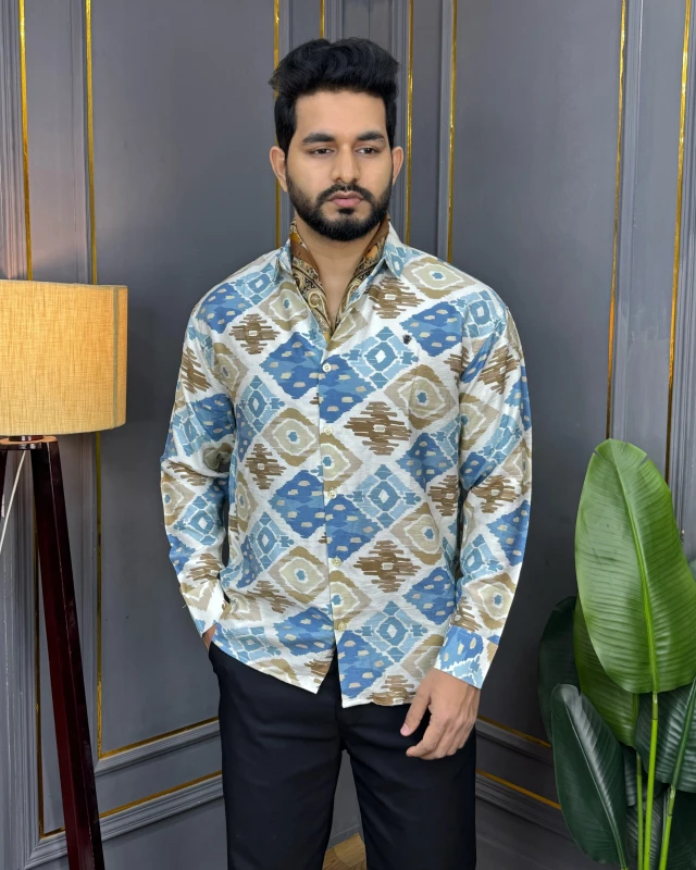 Premium Printed Comfy Full Sleeve Shirt - 02