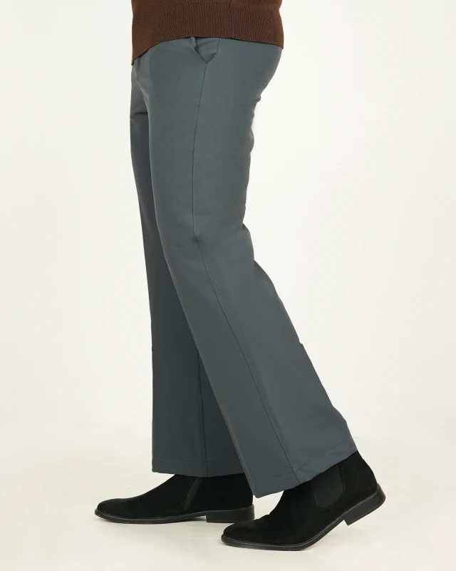 Premium Adjustable Formal Boot Cut Pant - Ash