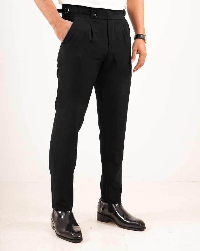 Premium Gurkha Style Formal Pant - Black