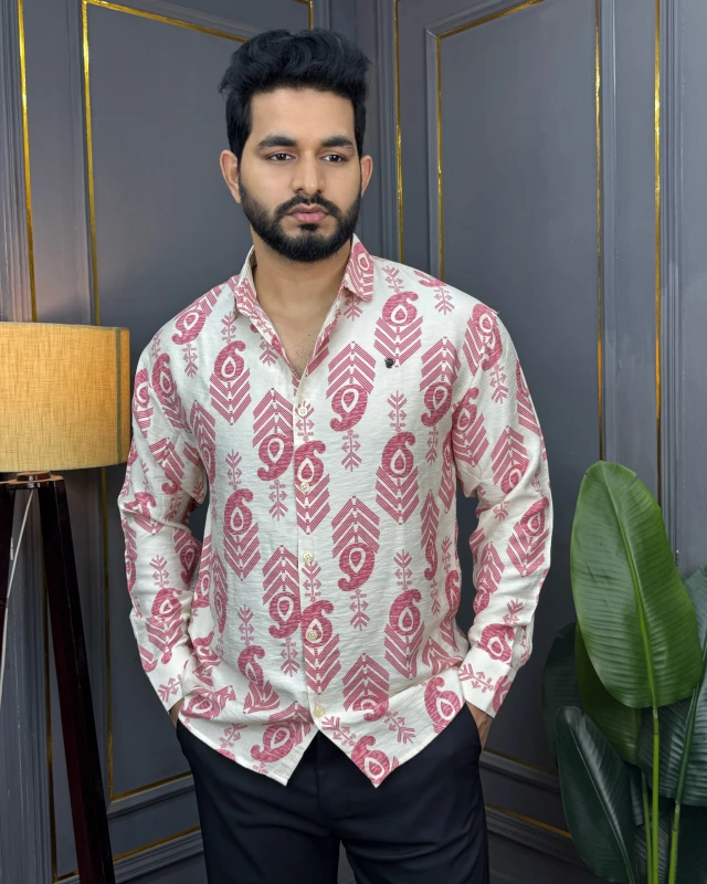 Premium Printed Comfy Full Sleeve Shirt - 07